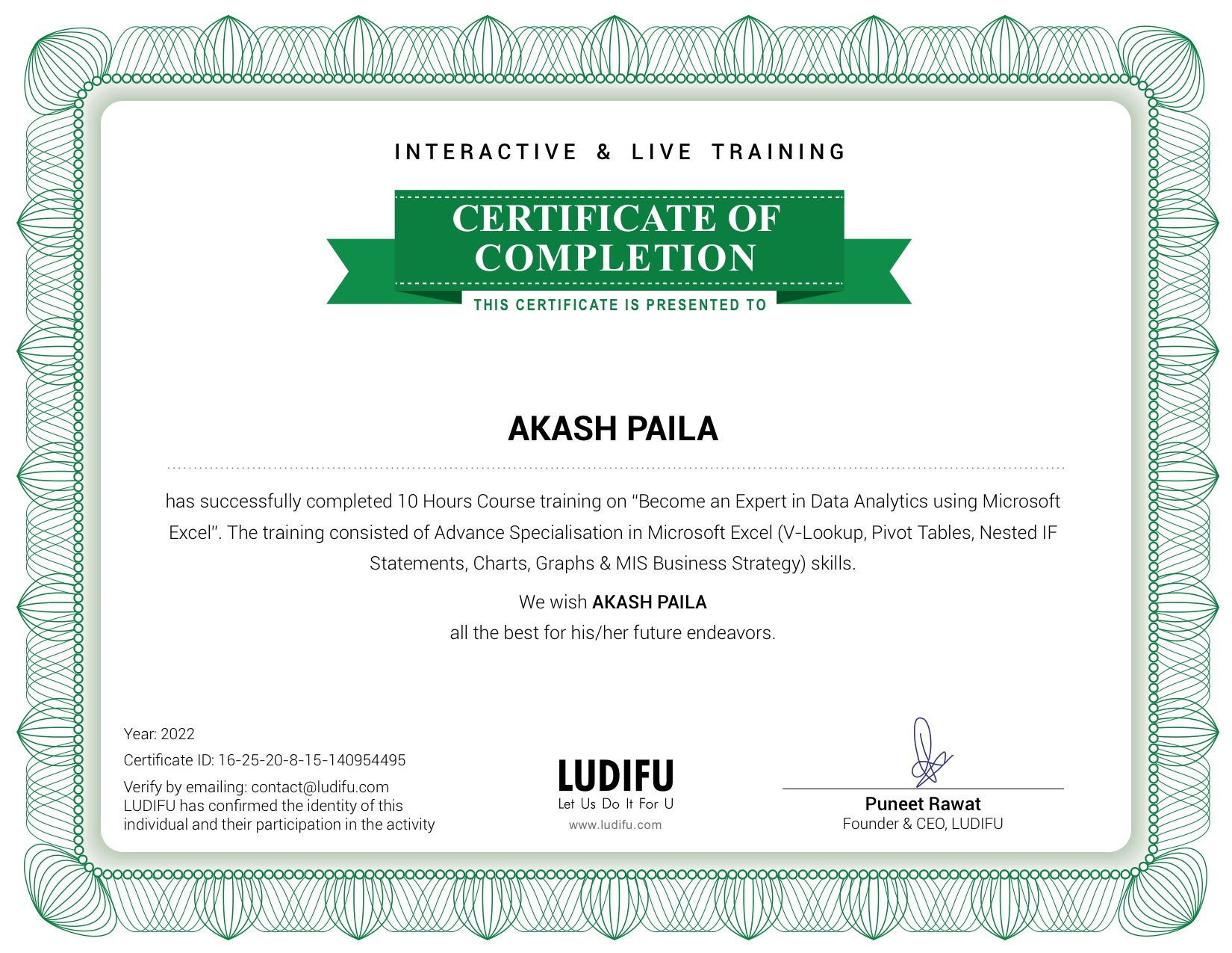 Data Analytics Certification
